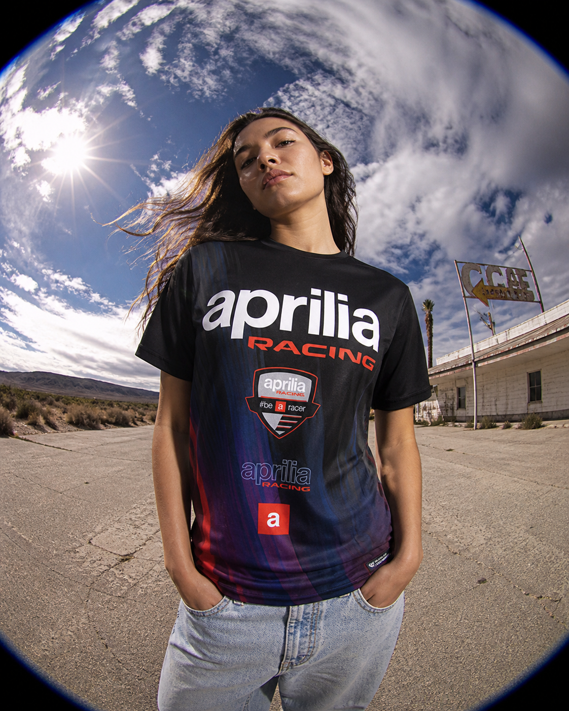 Camisola Aprilia BeARacer T-Shirt 2026 homem IXON 104101180 