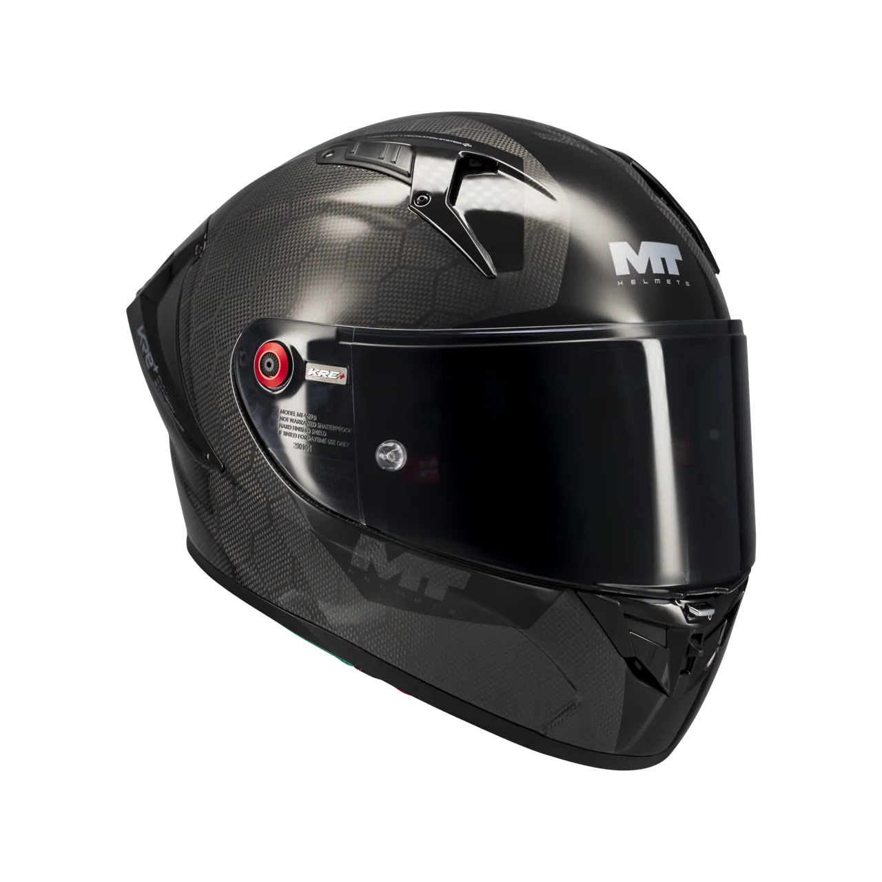 MT-Helmets KRE+ S Capacete Pure Carbon Glossy A1 Glow Abrangente 