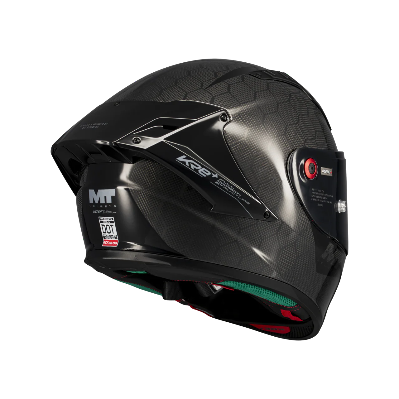 MT-Helmets KRE+ S Capacete Pure Carbon Glossy A1 Glow Abrangente 