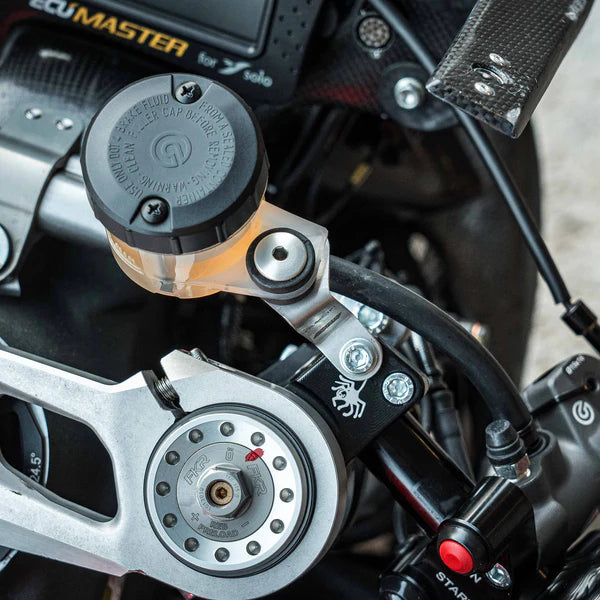 Bracket kit for brake/clutch reservoir WorldSSP Feel Racing Ducati Panigale V2 955 (20-24) FR.08.KIT 