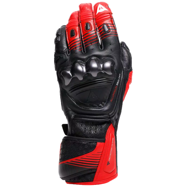 Luvas de couro para moto Dainese Fiero Racing | Masculino | Preto/Vermelho | 2018100025A7700 