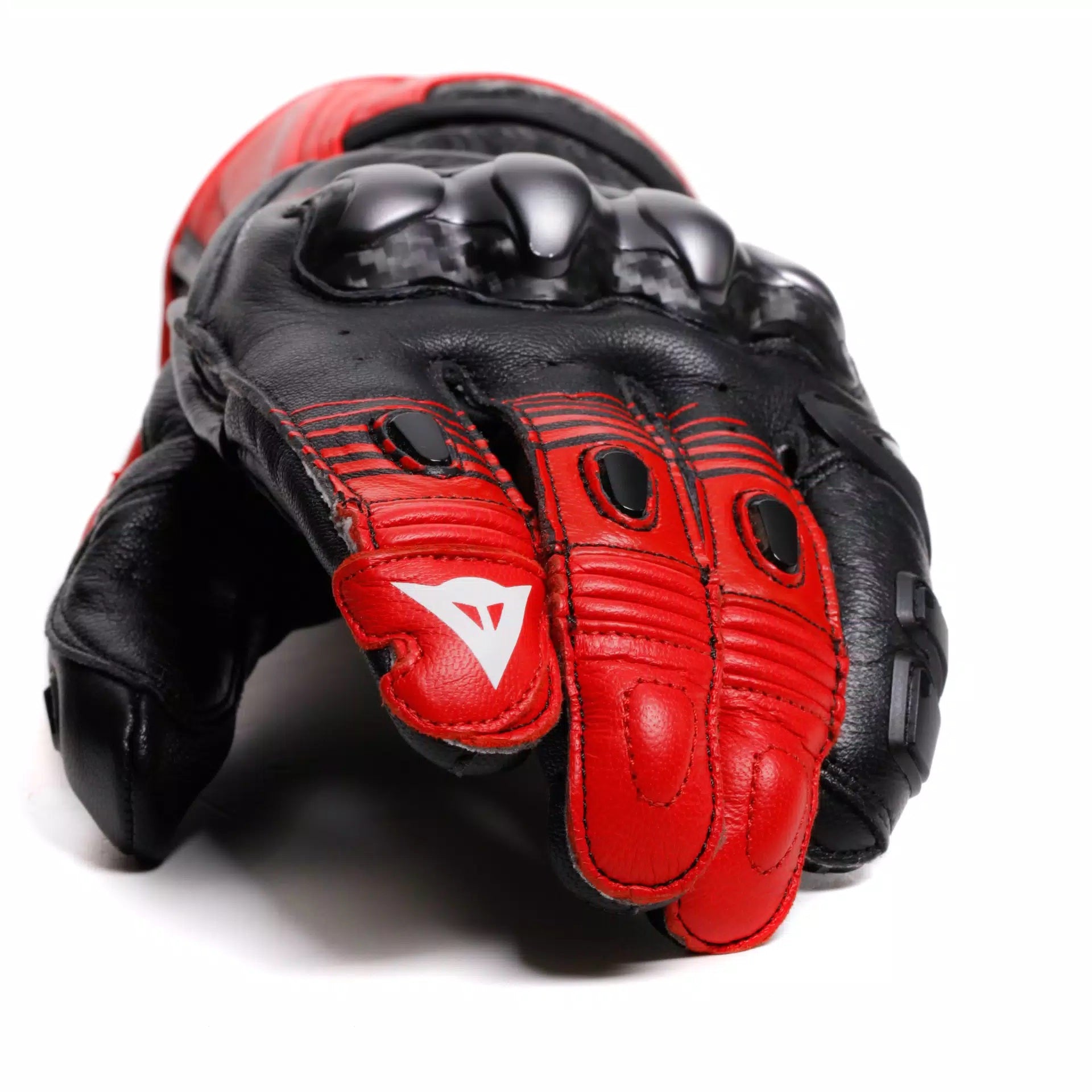 Luvas de couro para moto Dainese Fiero Racing | Masculino | Preto/Vermelho | 2018100025A7700 