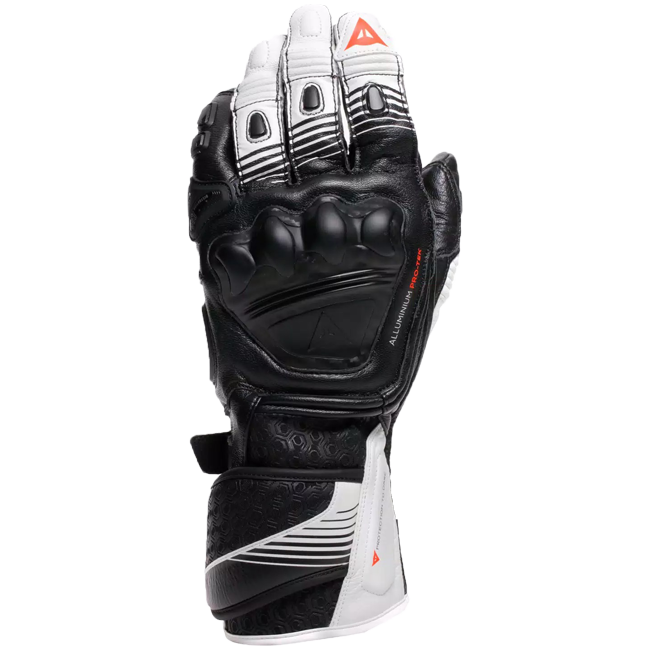 Luvas de pele Dainese Fiero Racing para motocicleta | Homem | Preto/Branco | 2018100025N3200 