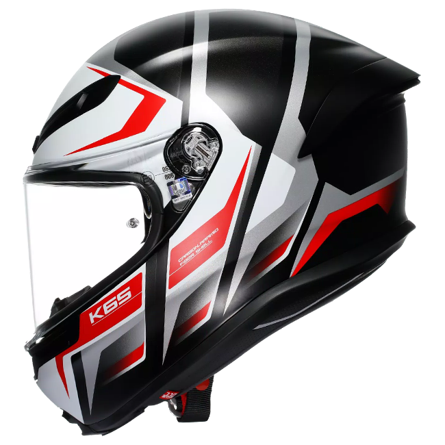 Capacete AGV K6 S Karve Matte Preto/Branco/Vermelho | 2118395001025 