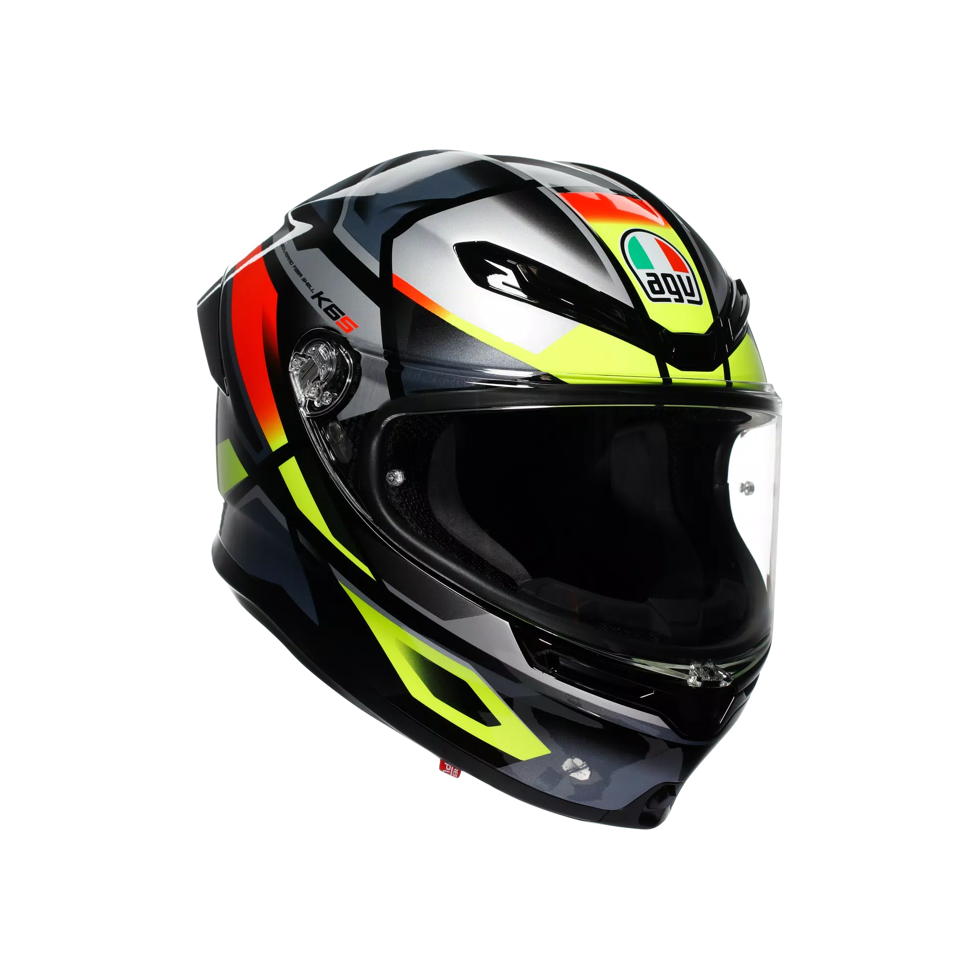 AGV K6 S Helmet Erazer Black/Red/Fluorescent Yellow | 2118395001026 