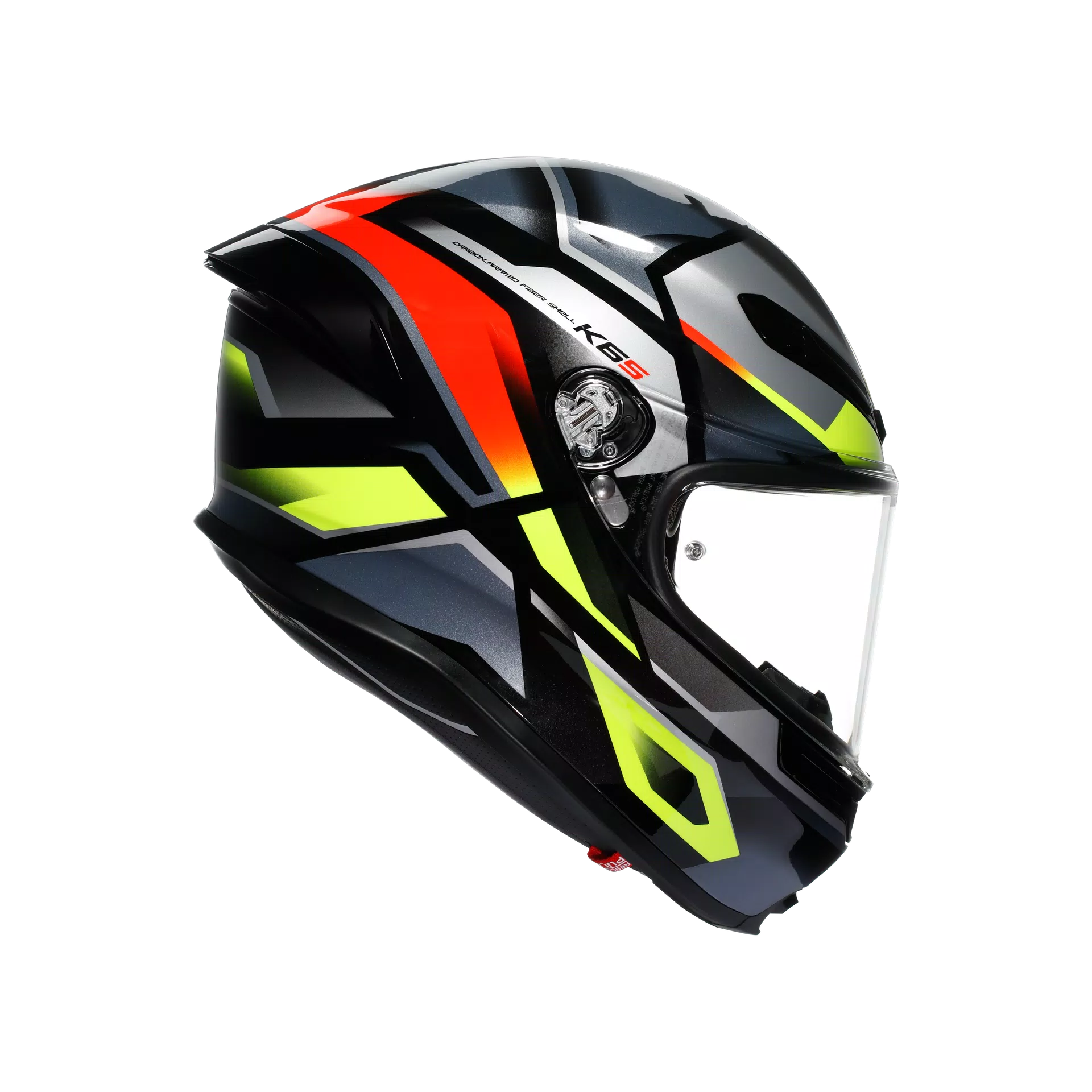 AGV K6 S Helmet Erazer Black/Red/Fluorescent Yellow | 2118395001026 
