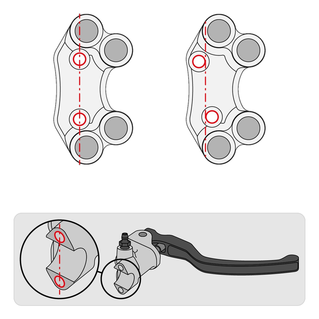 Lenkerschalter Street rechts JetPrime Ducati Panigale V4 (25-26) JP PLD 056 – fluchtendes Lochbild