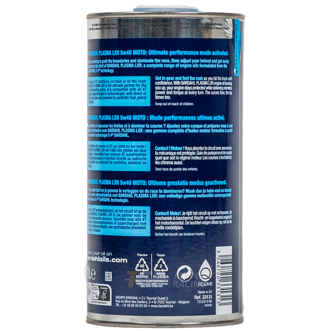 Bardahl 5W40 Plasma LXR - 1 liter of premium oil