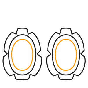 1x Deslizadores de joelho Flag Series Saltaire, Escócia