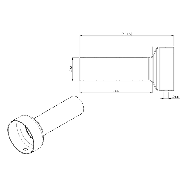 Spark Exhaust dB-Killer Universal Trumpet 32 mm Open G9971