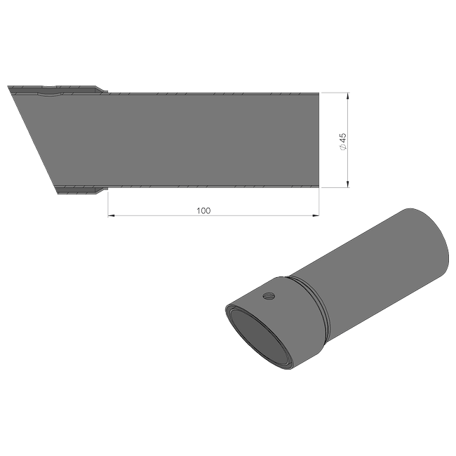 Spark Exhaust dB-Killer Universal Grid-O 45 mm Open G9988