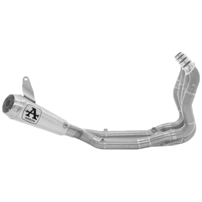 Sistema de escape completo Arrow Pro-Race Low em aço inoxidável para BMW M1000RR K66 (21-26) 71204CP 