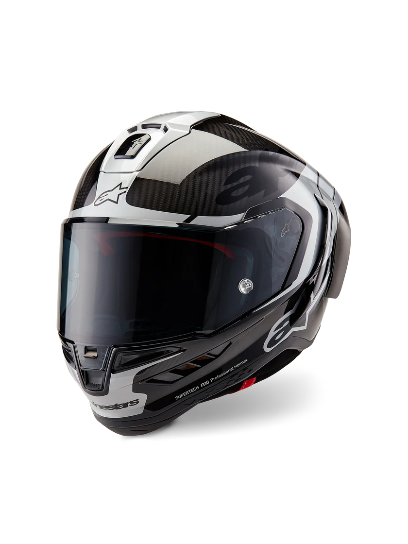 AlpineStars Supertech R10 Element helmet carbon carb black silver 8200324-1368