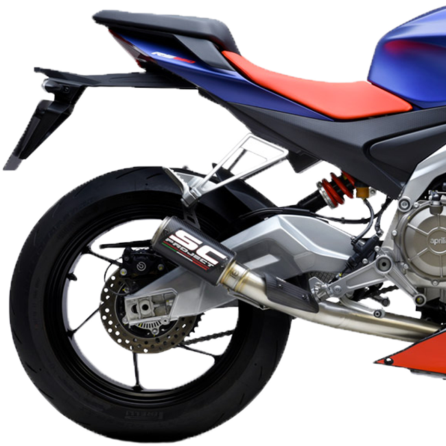 Sistema de escape completo em aço inoxidável SC-Project 2-1 CR-T para Aprilia RS 660 (20-24) 