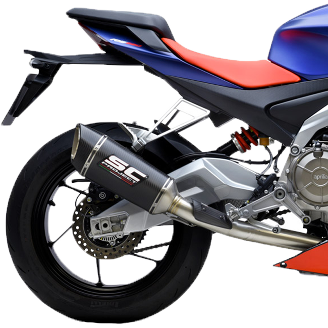 Sistema de escape completo em aço inoxidável SC-Project 2-1 SC1-R para Aprilia RS 660 (20-24) A23A-KC90 