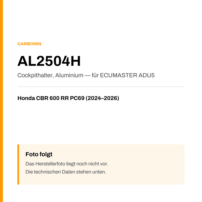 Cockpithalter Carbonin Honda CBR 600 RR PC69 (24-26) AL2504H — Platzhalter, Herstellerfoto folgt