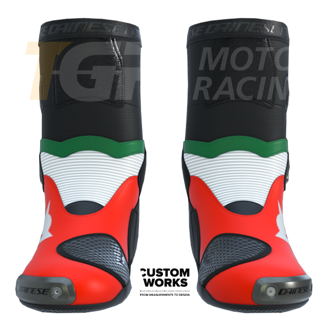 Dainese Axial 2 Racing and Road Motorcycle Boots for Men | Italia Edition | Custom Works 