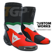 Dainese Axial 2 Racing and Road Motorcycle Boots for Men | Italia Edition | Custom Works 