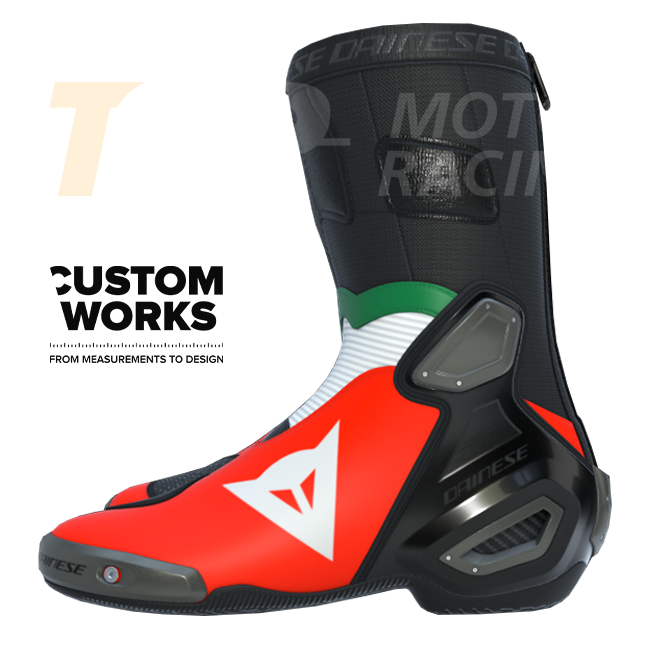 Dainese Axial 2 Racing and Road Motorcycle Boots for Men | Italia Edition | Custom Works 