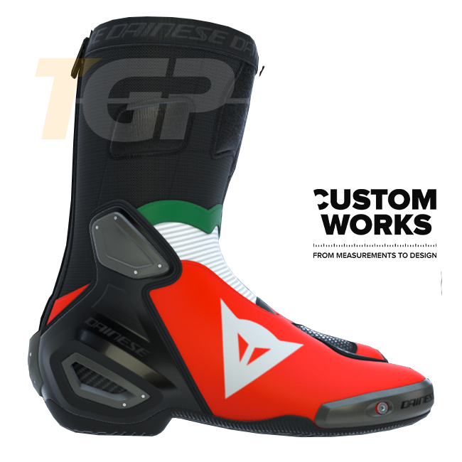 Dainese Axial 2 Racing and Road Motorcycle Boots for Men | Italia Edition | Custom Works 