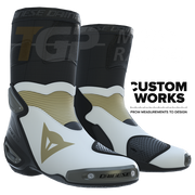 Dainese Axial 2 Racing and road motorcycle boots | Men | Pearl white / Magnesium | Custom Works 