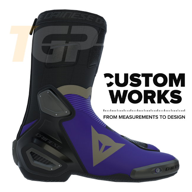 Dainese Axial 2 Racing and street motorcycle boots | Men | Viola / Magnesium | Custom Works 