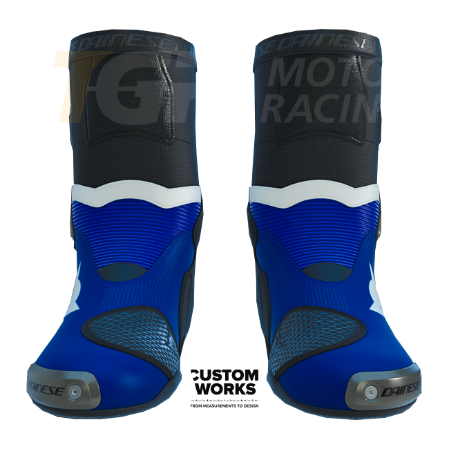 Dainese Axial 2 Air botas de corrida e de estrada para motociclos Prima Pramac Yamaha MotoGP Replica | Homem | Roxo / Azul Yamaha / Branco | Custom Works 