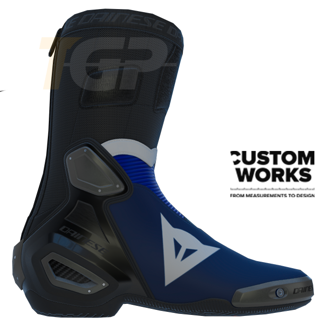 Dainese Axial 2 Racing and street motorcycle boots Prima Pramac Yamaha MotoGP replica | Men | Purple / Yamaha blue / White | Custom Works 