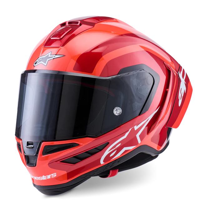 Alpinestars Supertech R10 Capacete Arius Duplo Vermelho brilhante 8203926-1683 