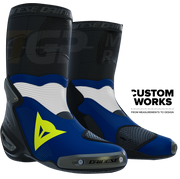 Dainese Axial 2 Air racing and street motorcycle boots | Men | Yamaha Blue / White / Fluo Yellow | Custom Works 