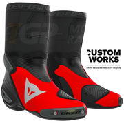 Dainese Axial 2 Air Racing and Street Motorcycle Boots Marco Bezzecchi Replica 2026 | Men | Fluo Red / Black | Custom Works 