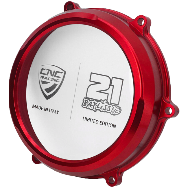 Tampa de embreagem transparente Troy Bayliss Edição Limitada CNC Racing Ducati Panigale V4/S (25-26) CA210TB 