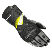 Spidi Carbo Fit Racing Motorcycle Leather Gloves | Men | Black/Fluorescent Yellow | A226394 