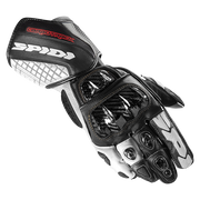 Spidi Carbo Track Evo Racing Motorcycle Leather Gloves | Men | Black/White | A203011 