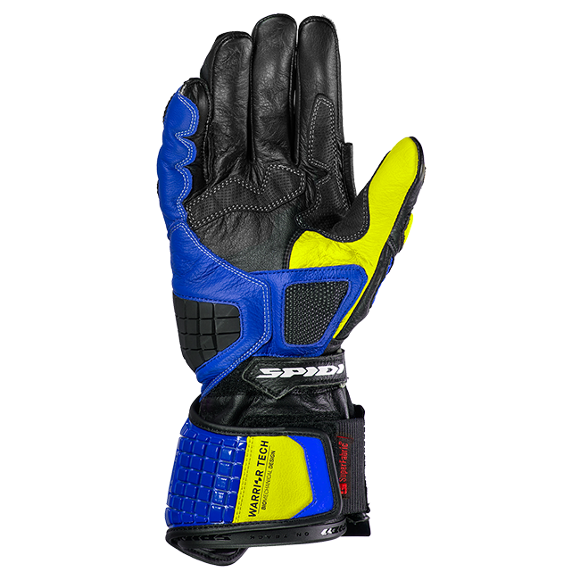 Luvas de pele de corrida Spidi Carbo Track Evo | Homens | Azul/Amarelo | A203477 