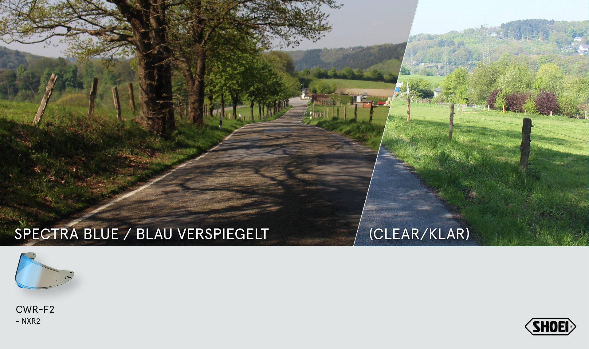 Visor Shoei X-SPR PRO (CWR-F2PN) Azul Espelhado 