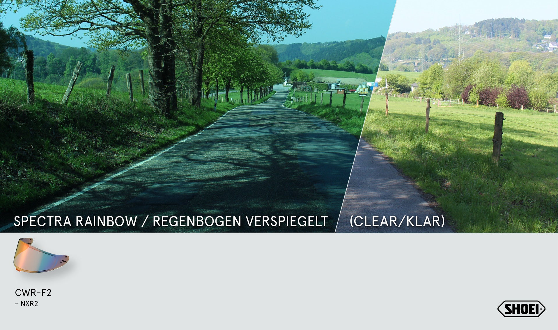 Visor Shoei X-SPR PRO (CWR-F2PN) Rainbow Espelhado 