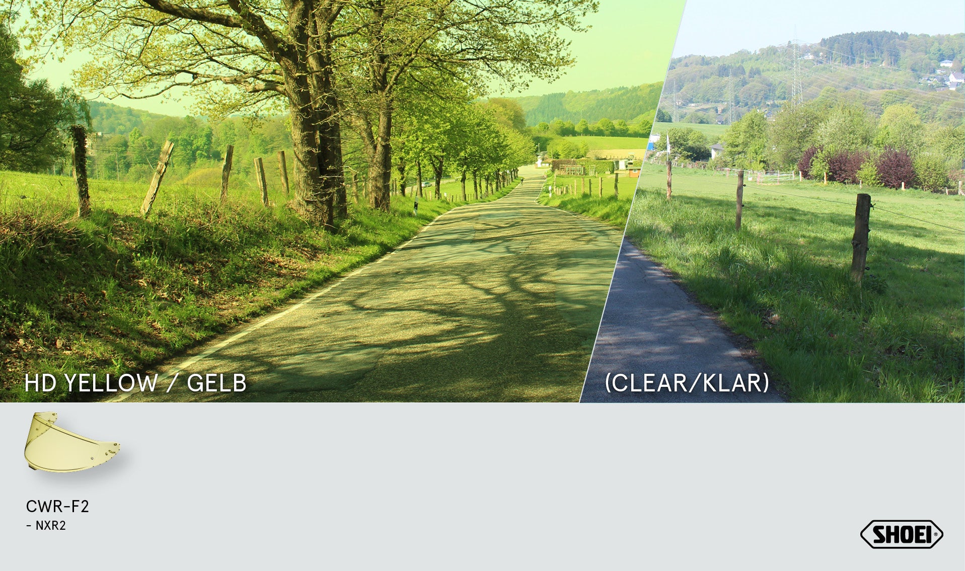 Shoei Visier X-Spr Pro (CWR-F2PN) high definition yellow