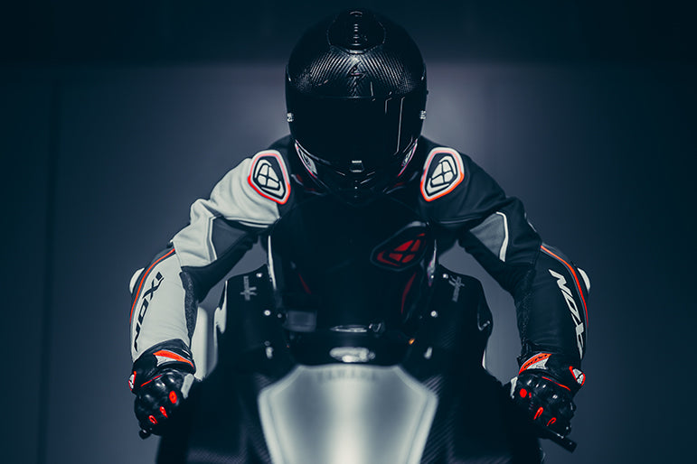 IXON Demonio one-piece suit Leather Suit – perforated racing suit | men | black/white/red 