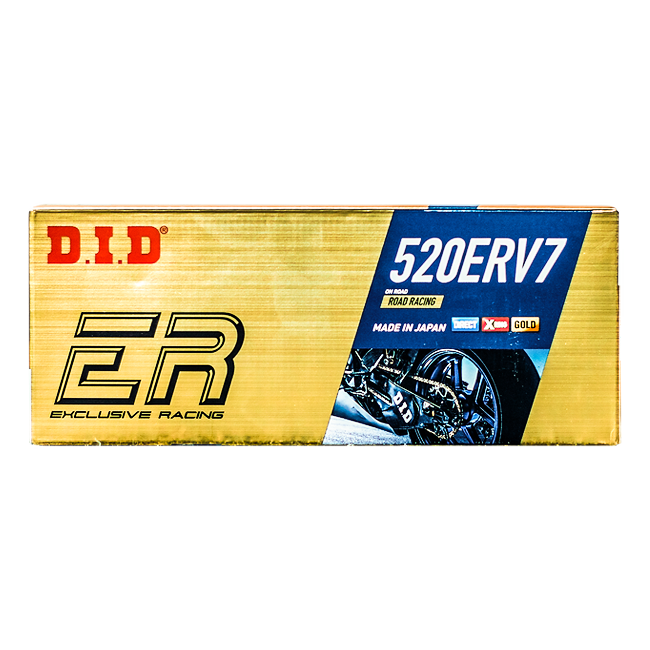 Corrente D.I.D 520ERV7 X-Ring 520 G&G aberta com fecho de rebite – 100 a 130 elos 