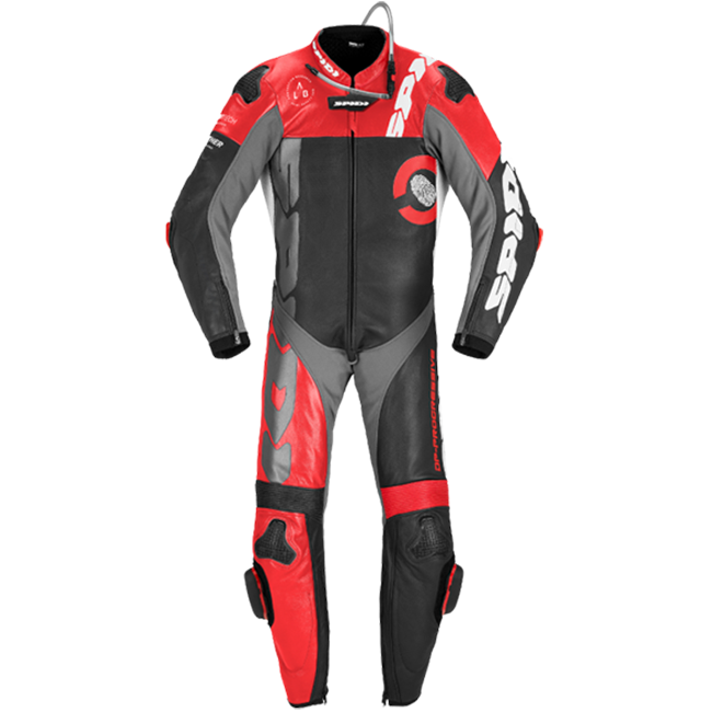 Spidi DP-Progressive Einteiler Lederkombi – Perforierter Rennanzug | Herren | Rot | Y161014