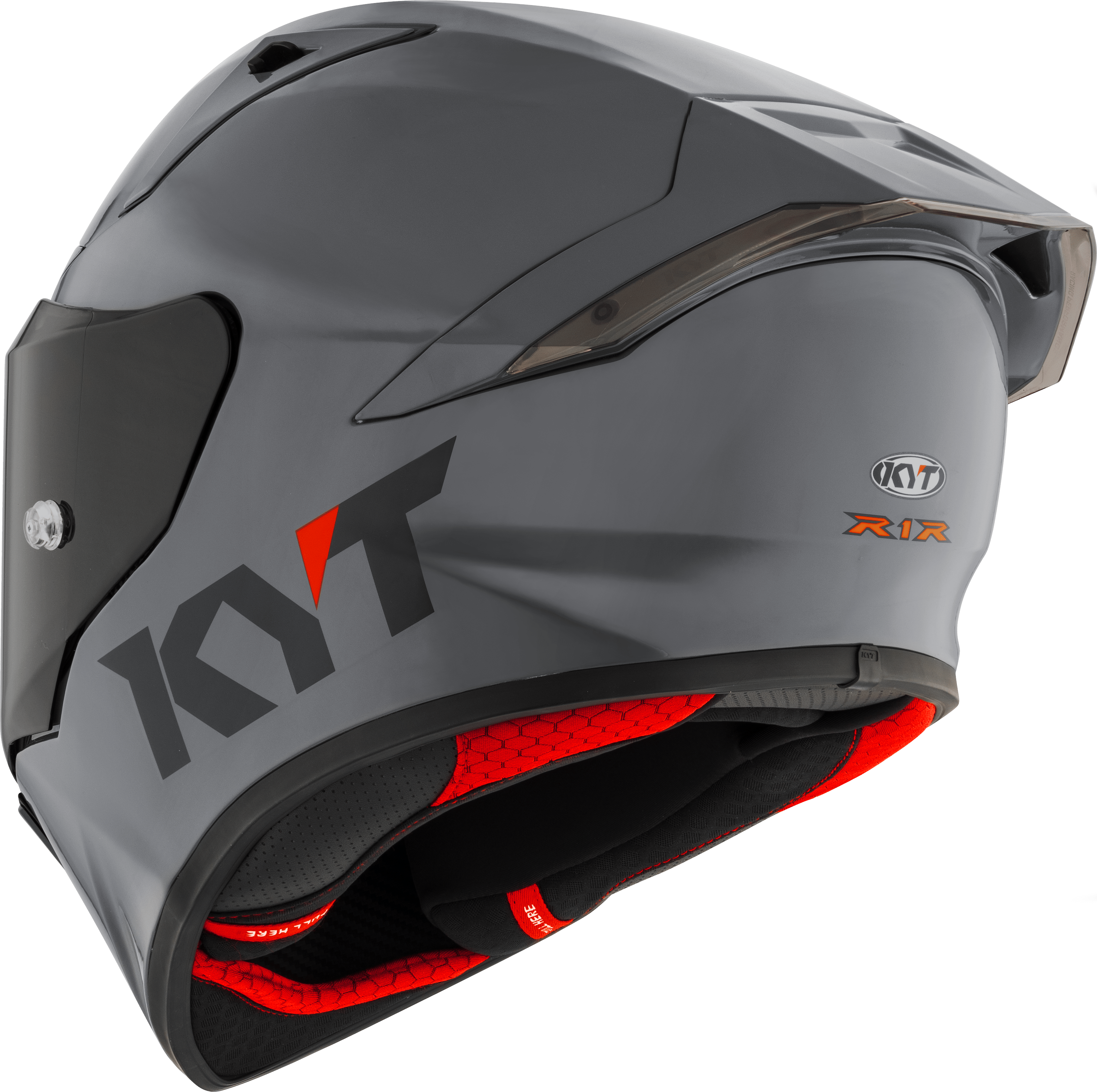 KYT R1R Racing Helmet Plain gray Y6R100W1 