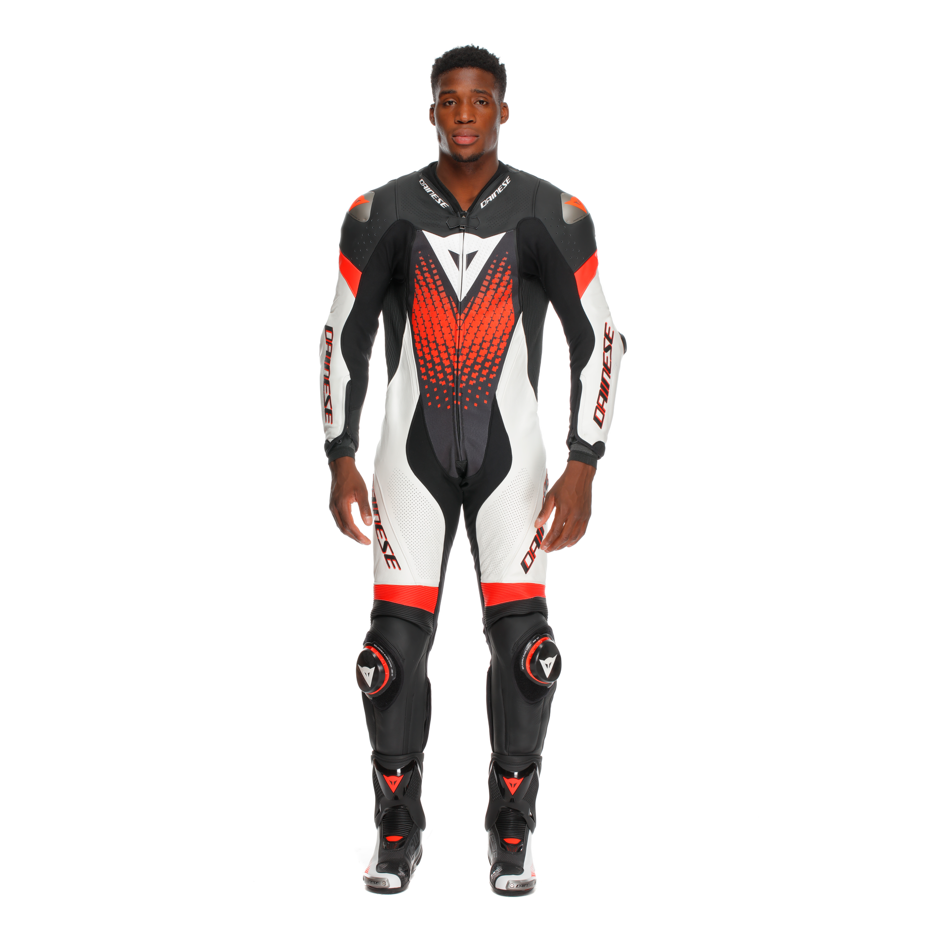 Dainese Laguna SECA 6 one -piece leather combination - perforated racing suit | Men | White/red
