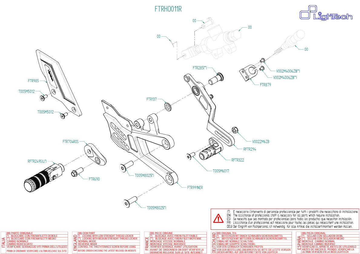 Sistema de escape R LighTech Honda CBR 1000 RR-R SC82 (20-26) FTRHO011R 
