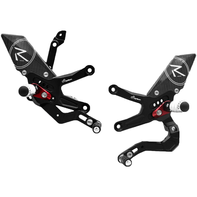 Conjunto de pedais R LighTech com mudança inversa Kawasaki ZX-10 R/RR (21-25) FTRKA012R 