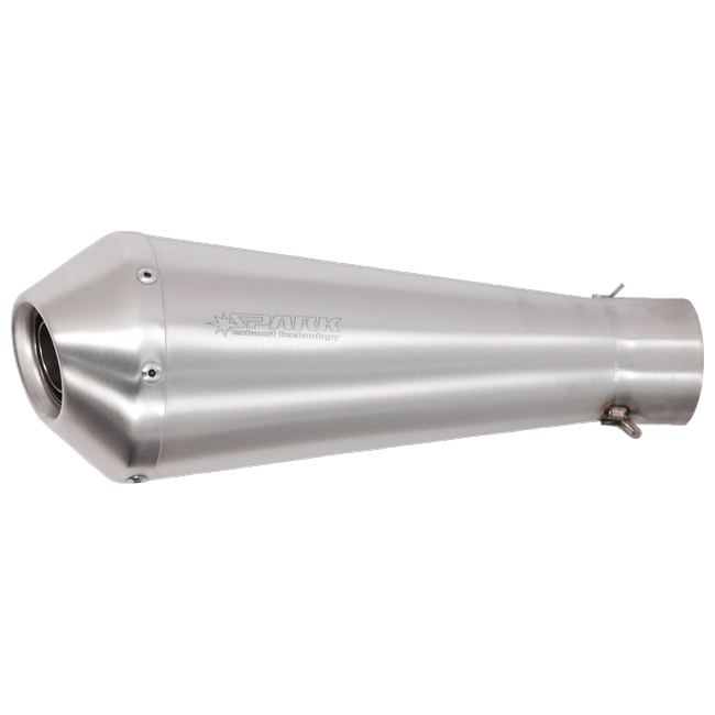 Spark Exhaust Schalldämpfer Universal Megaphone Scotch-Brite Edelstahl G00SI06IM