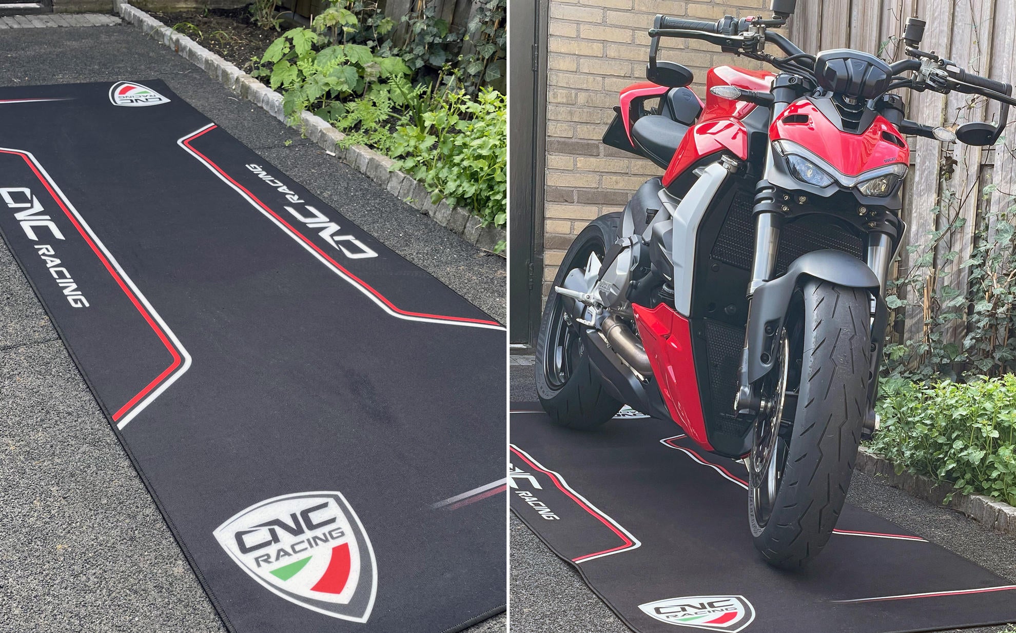 Tapete para Box e Garagem de Motocicleta 226 x 80 cm CNC Racing GA016B 