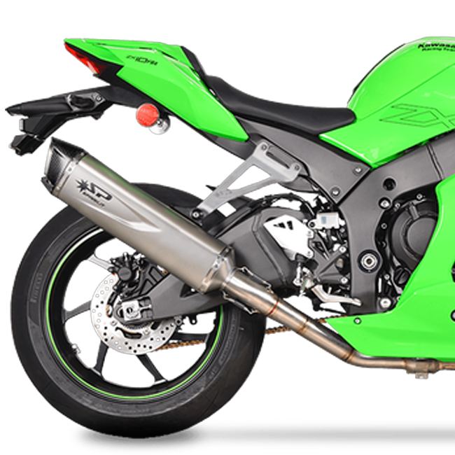 Spark Exhaust Halbkomplette Anlage Satz Force Evo 450 mm Titanium Kawasaki ZX-10R/RR (21-26) GKA8854T