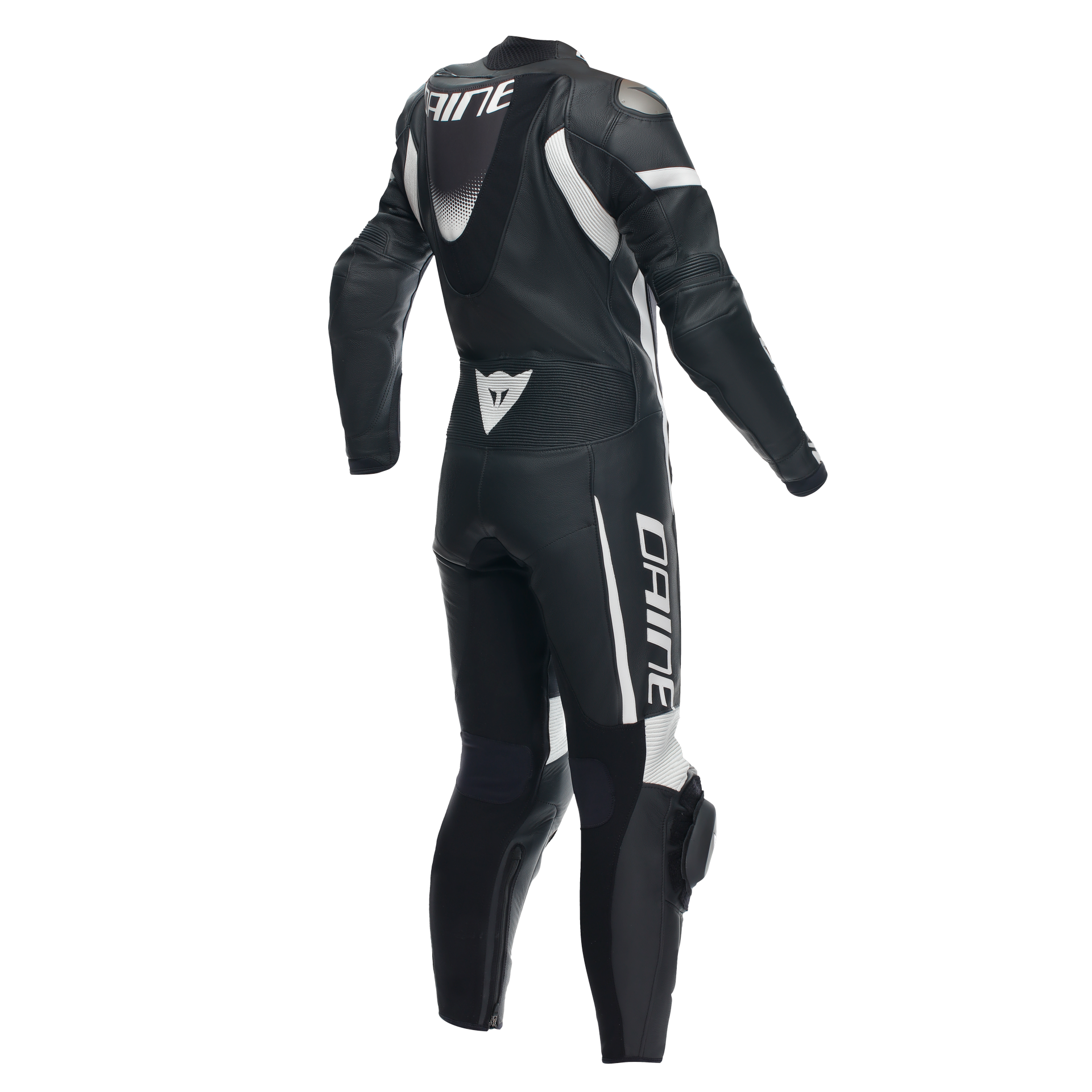 Dainese Grobnik Lady Macacão de Couro – Macacão de Corrida Perfurado | Mulheres | Preto/Branco 