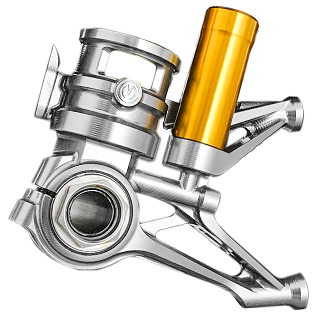 Conjunto de pé de garfo CNC 100 mm "GP Style" Motocorse Ducati Panigale V4/S/R (18-24) 